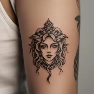 Tatuajes Minimalistas brazo meduza